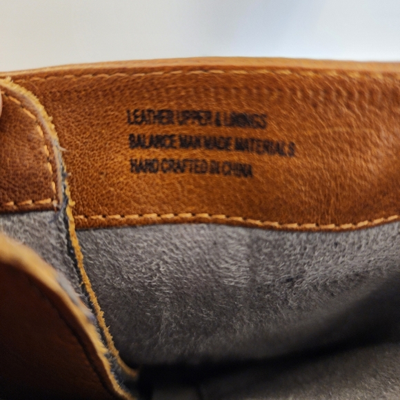 Brown Born Congac Leather Lace-Up Boots - Picture 7 of 11